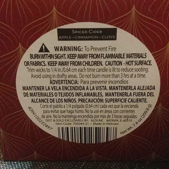 NWT Gift Boxed Soy Candle Spiced Cider - Picture 4 of 4